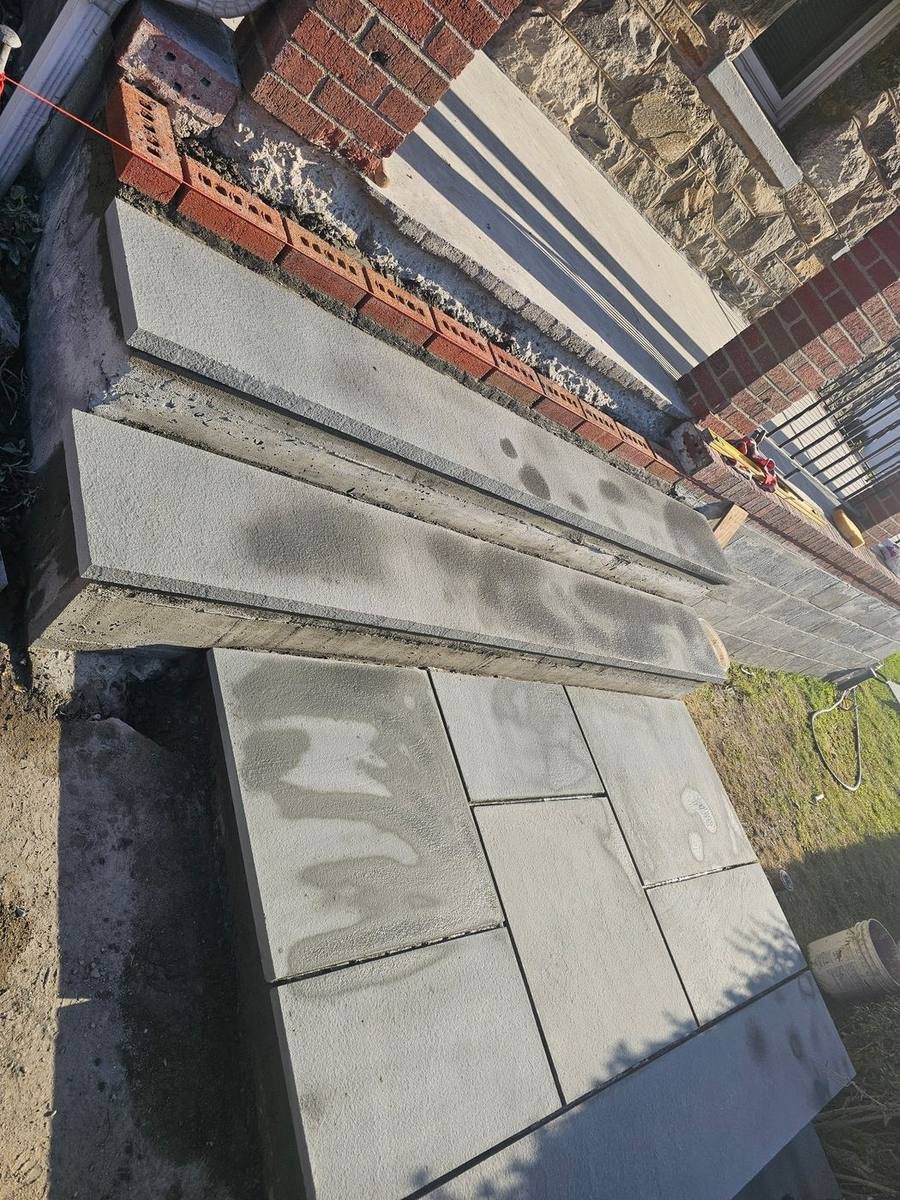 Bluestone and Brick Entry Steps – MS Landscaping & Masonry