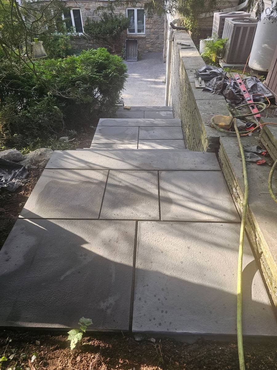 Bluestone walkway and landing