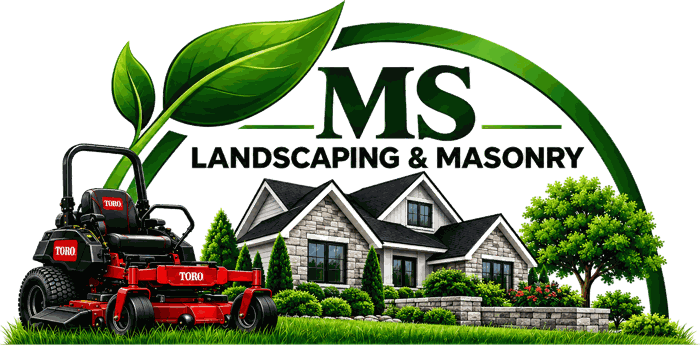 MS Landscaping & Masonry logo – The Best Work in the Land